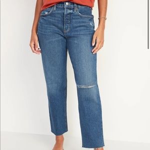 Old Navy Sky-Hi Straight Jeans size 4 NWT